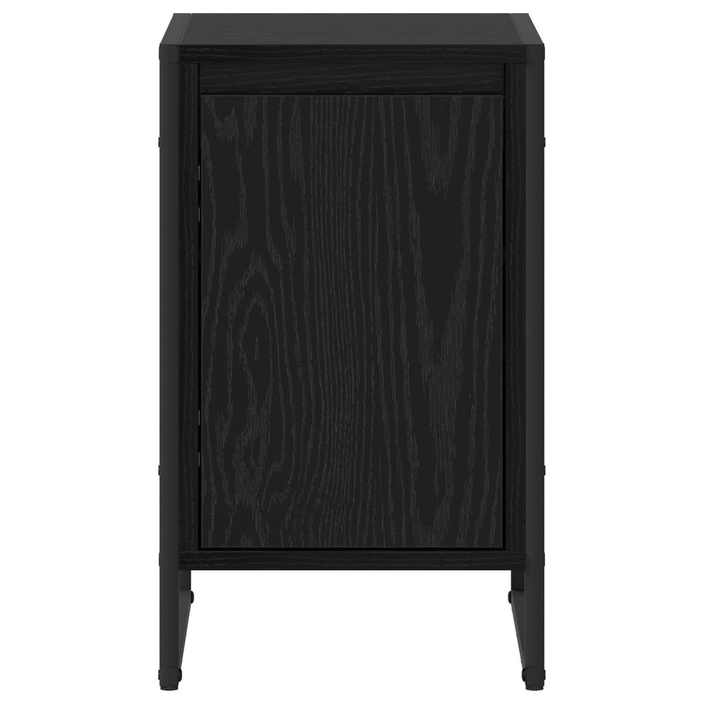 Bedside Table 2 pcs Black Oak 39.5 x 30 x 50 cm Engineered Wood