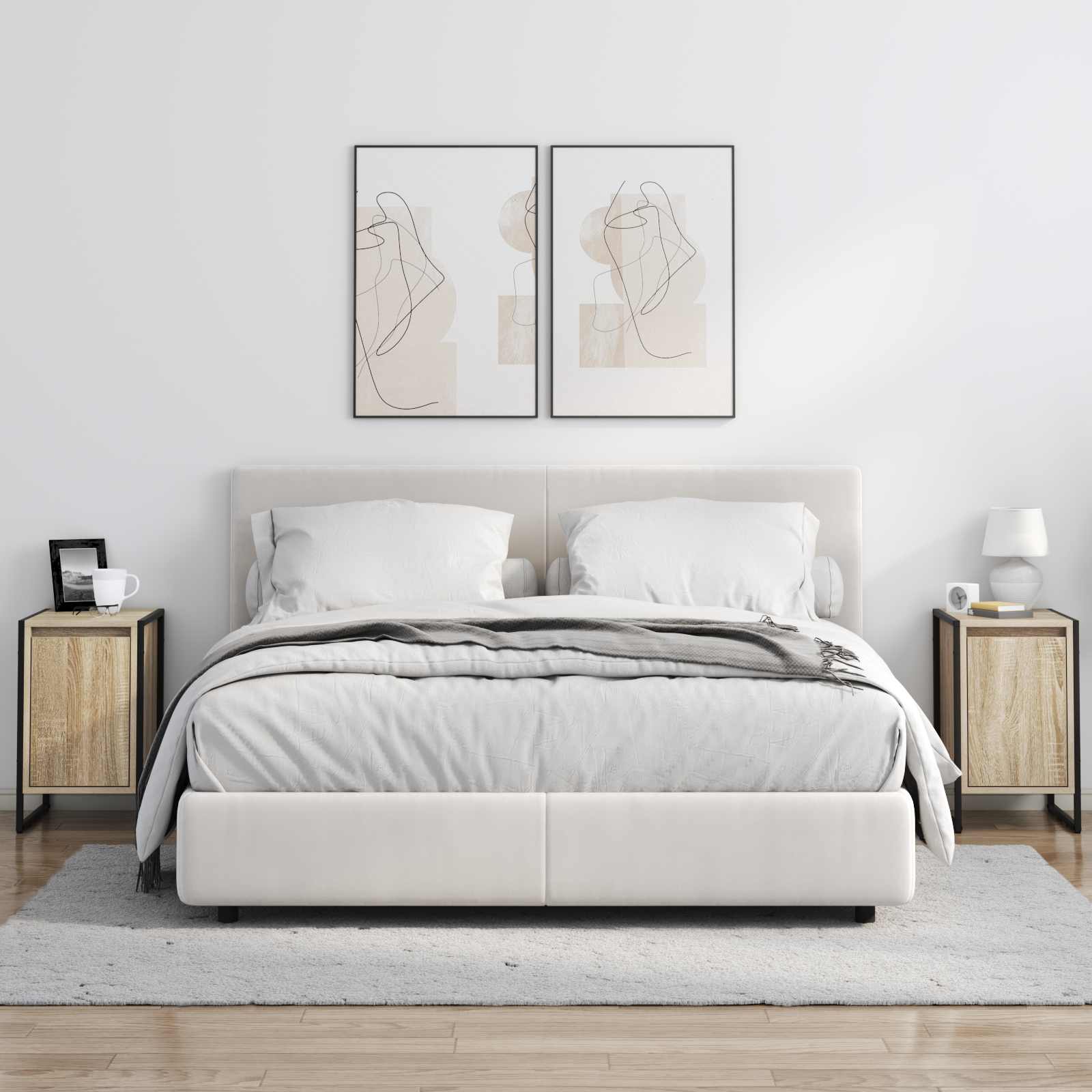 Bedside Table 2 pcs Sonoma 39.5 x 30 x 50 cm Engineered Wood