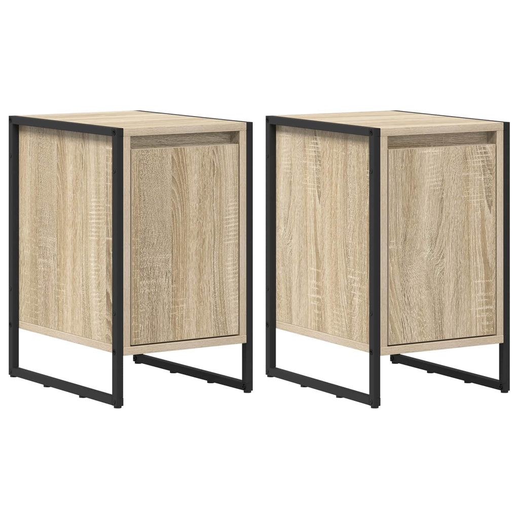 Bedside Table 2 pcs Sonoma 39.5 x 30 x 50 cm Engineered Wood