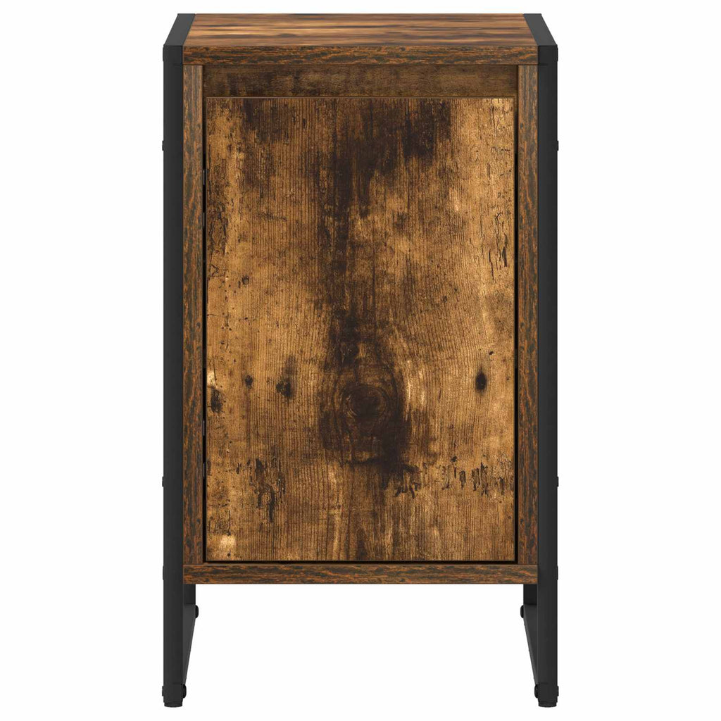 Bedside Table Smoke Oak 39.5 x 30 x 50 cm Engineered Wood