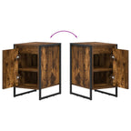 Bedside Table Smoke Oak 39.5 x 30 x 50 cm Engineered Wood