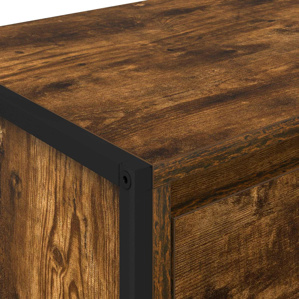 Bedside Table 2 pcs Smoke Oak 39.5 x 30 x 50 cm Engineered Wood