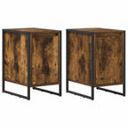 Bedside Table 2 pcs Smoke Oak 39.5 x 30 x 50 cm Engineered Wood