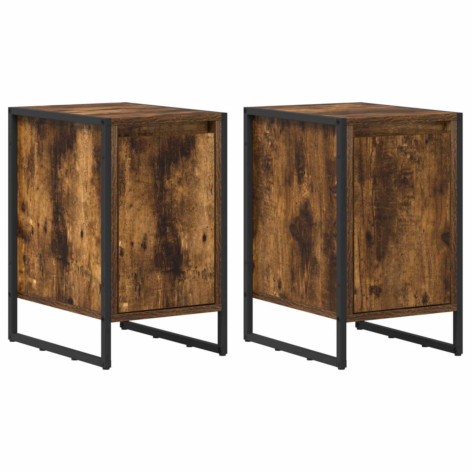 Bedside Table 2 pcs Smoke Oak 39.5 x 30 x 50 cm Engineered Wood