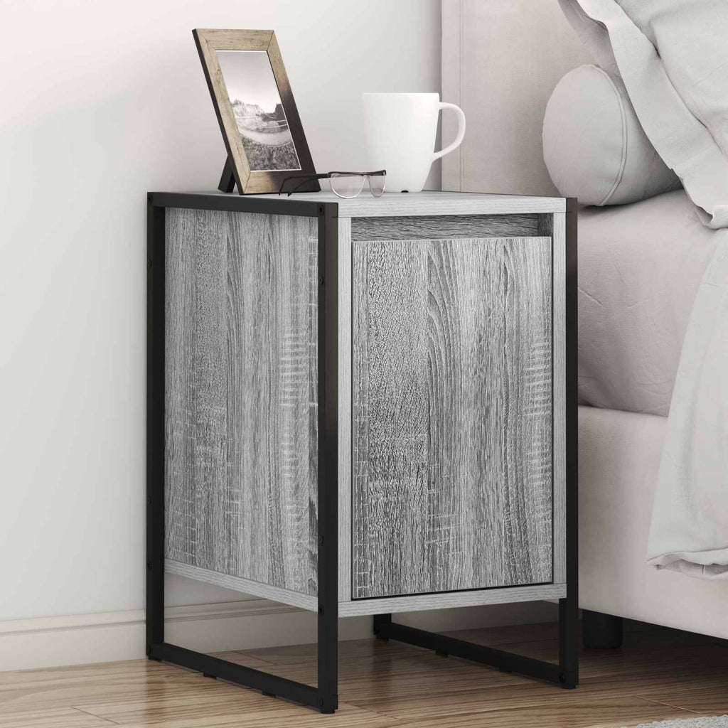 Bedside Table 2 pcs Grey Sonoma 39.5 x 30 x 50 cm