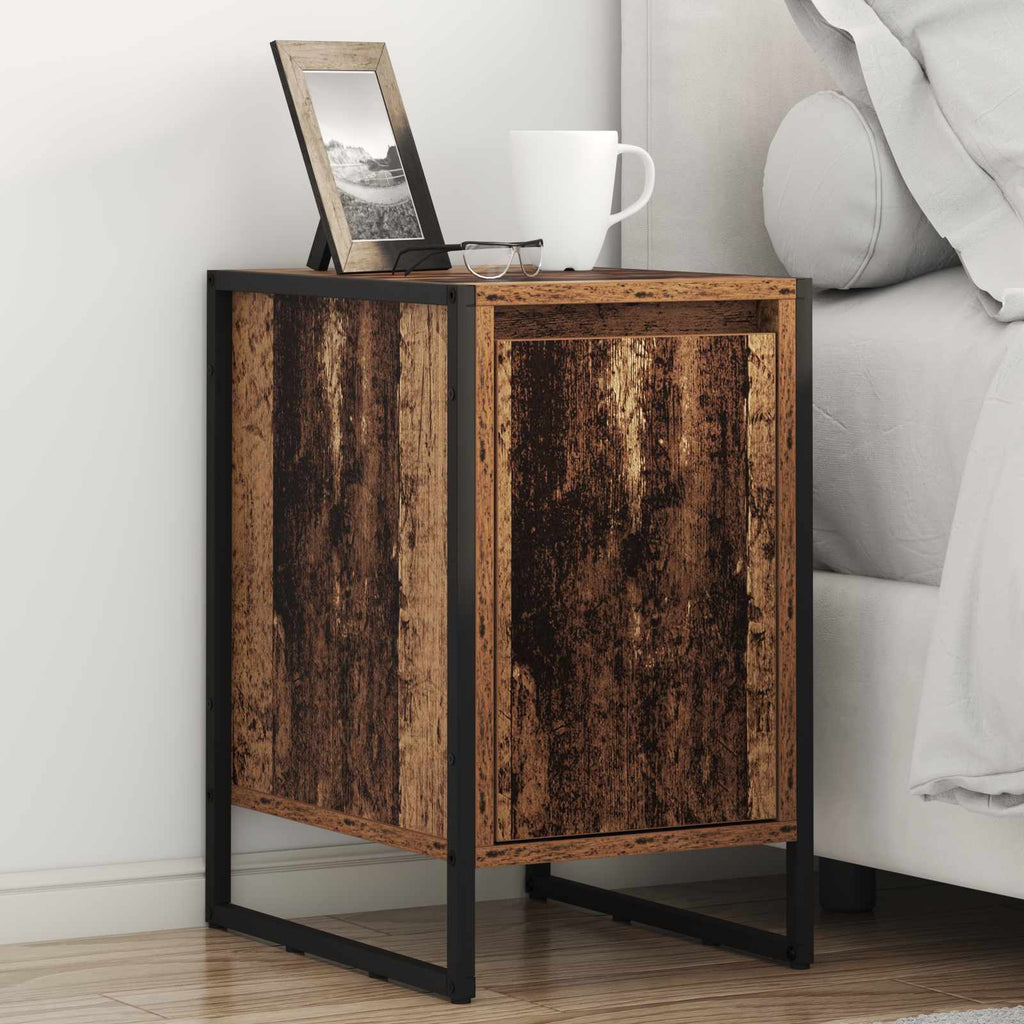 Bedside Table Old Wood 39.5 x 30 x 50 cm Engineered Wood