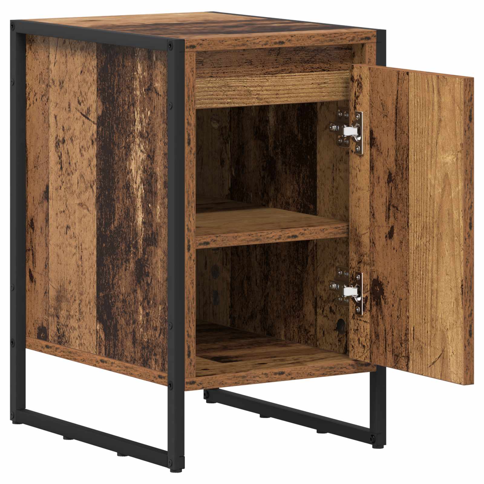 Bedside Table Old Wood 39.5 x 30 x 50 cm Engineered Wood