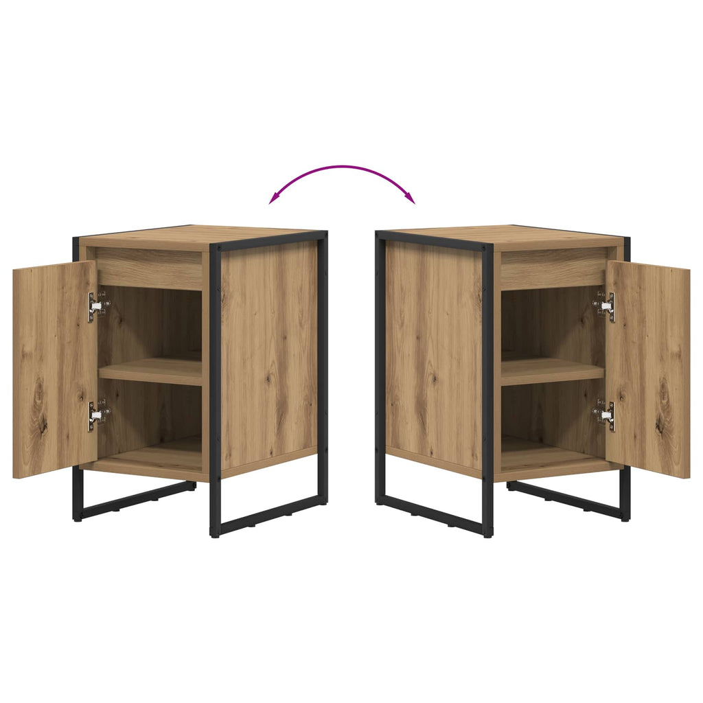 Bedside Table Artisian Oak 39.5 x 30 x 50 cm Engineered Wood