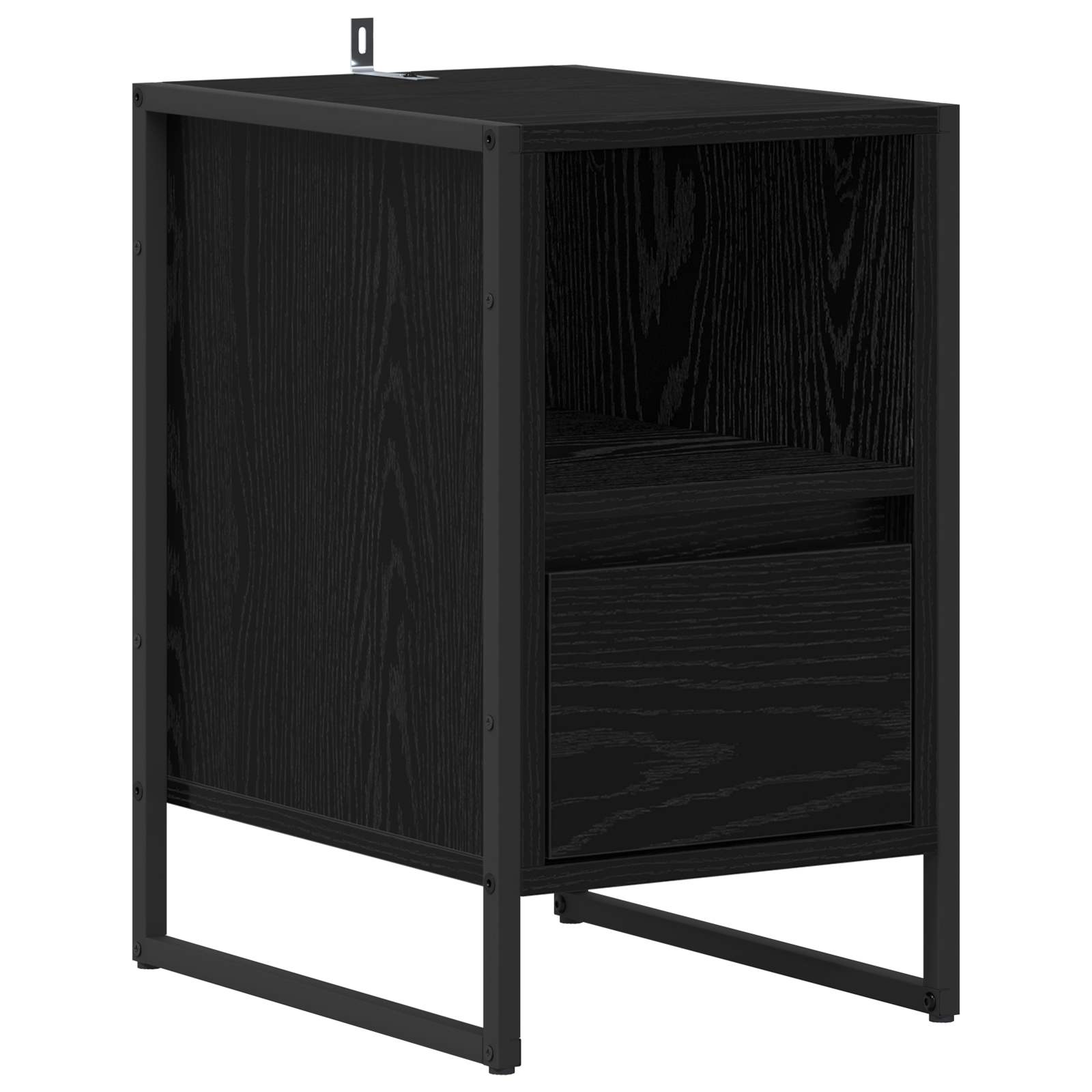 Bedside Table 2 pcs Black Oak 39.5 x 30 x 50 cm Engineered Wood