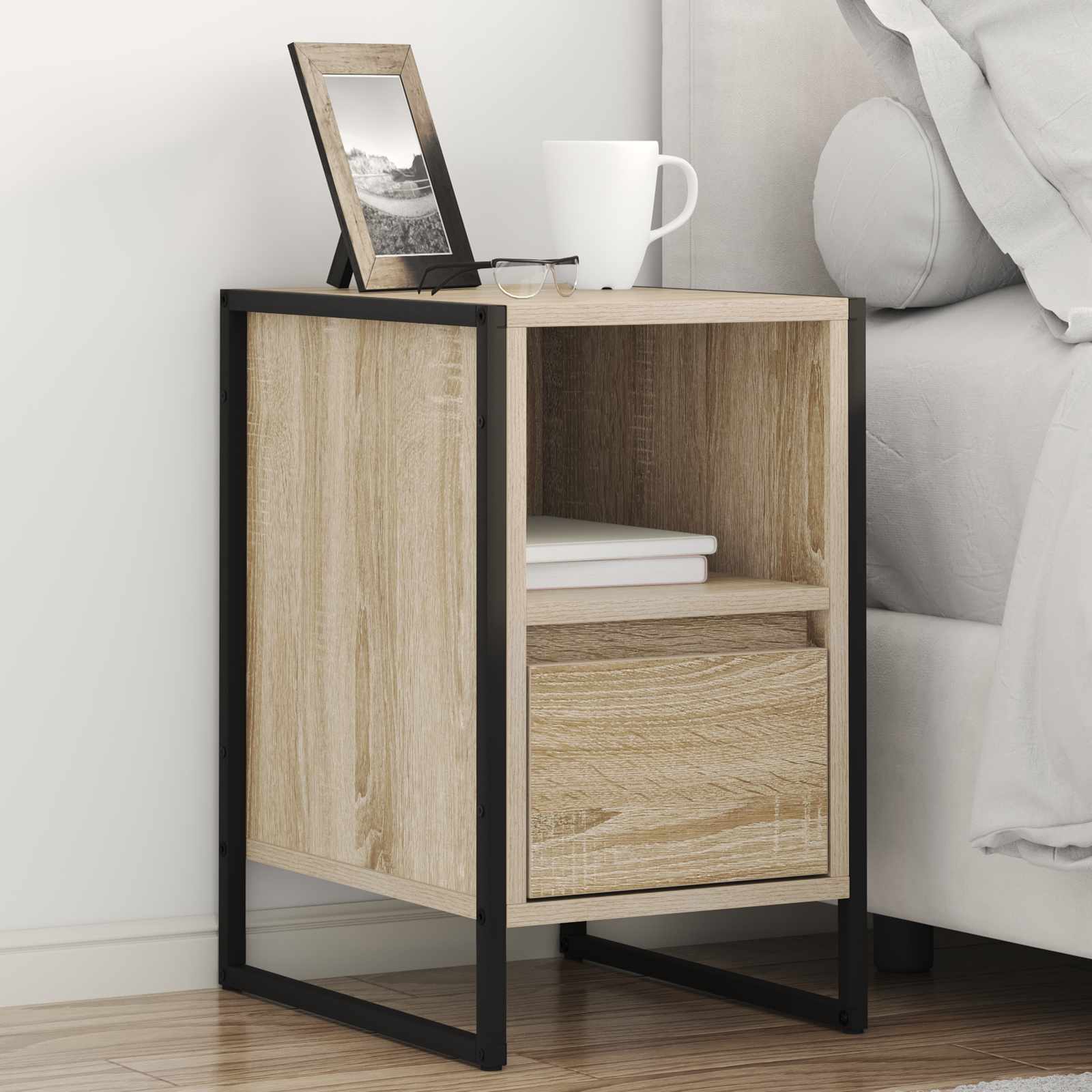 Bedside Table Sonoma 39.5 x 30 x 50 cm Engineered Wood