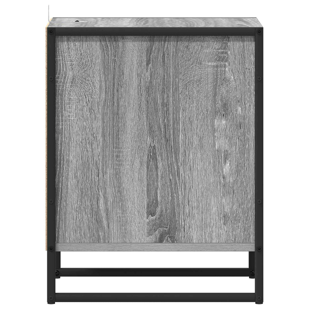 Bedside Table Grey Sonoma 39.5 x 30 x 50 cm Engineered Wood