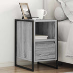 Bedside Table with Drawer 2 pcs Grey Sonoma 39.5 x 30 x 50 cm