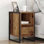 Bedside Table Old Wood 39.5 x 30 x 50 cm Engineered Wood