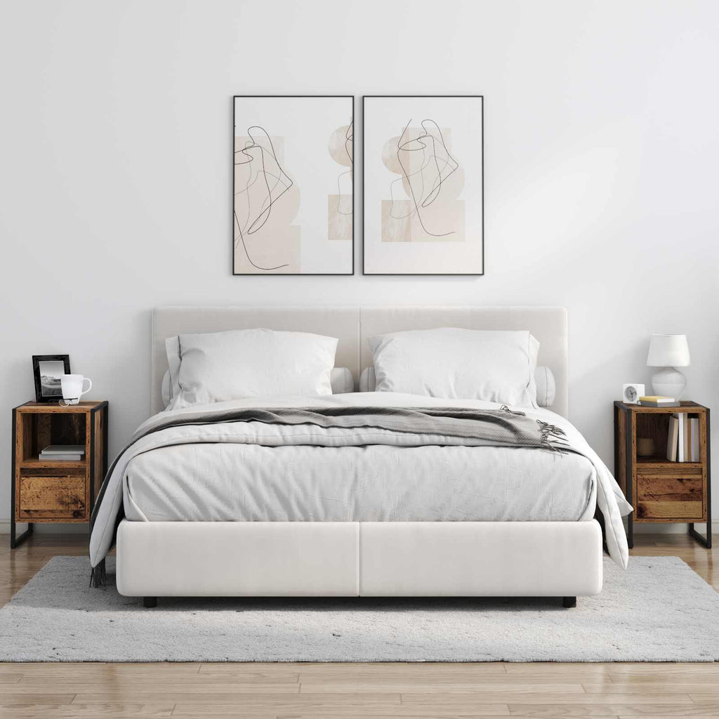 Bedside Table Old Wood 39.5 x 30 x 50 cm Engineered Wood