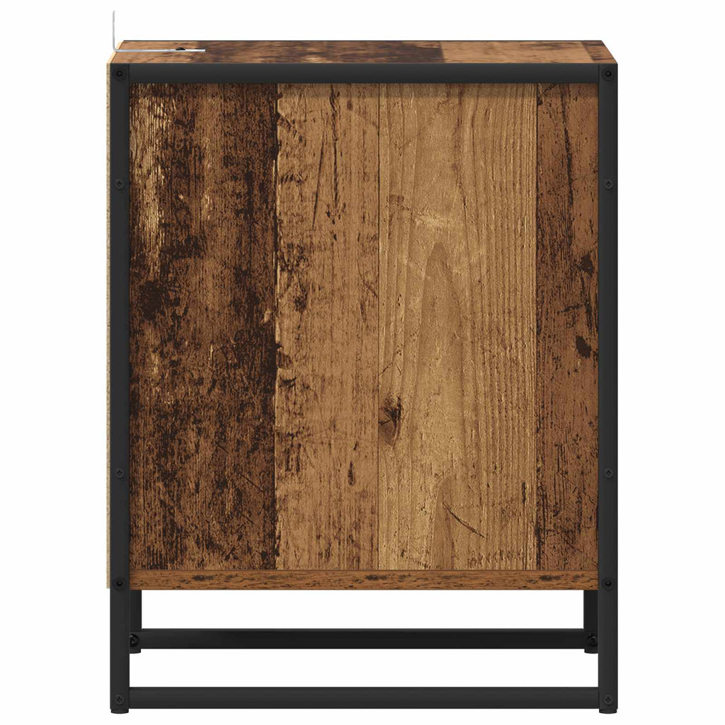 Bedside Table Old Wood 39.5 x 30 x 50 cm Engineered Wood