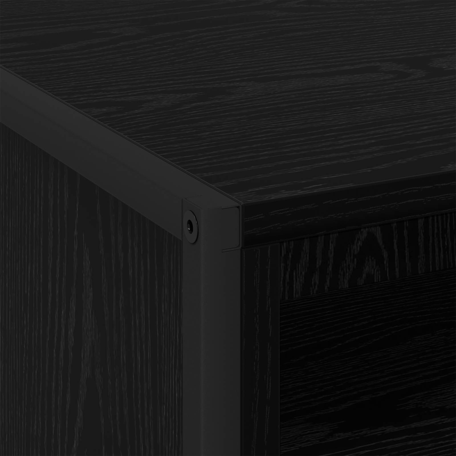 Bedside Table Black Oak 50 x 39.5 x 50 cm Engineered Wood