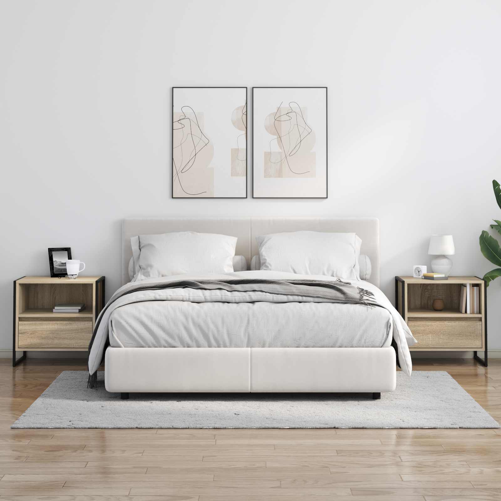 Bedside Table Sonoma 50 x 39.5 x 50 cm Engineered Wood