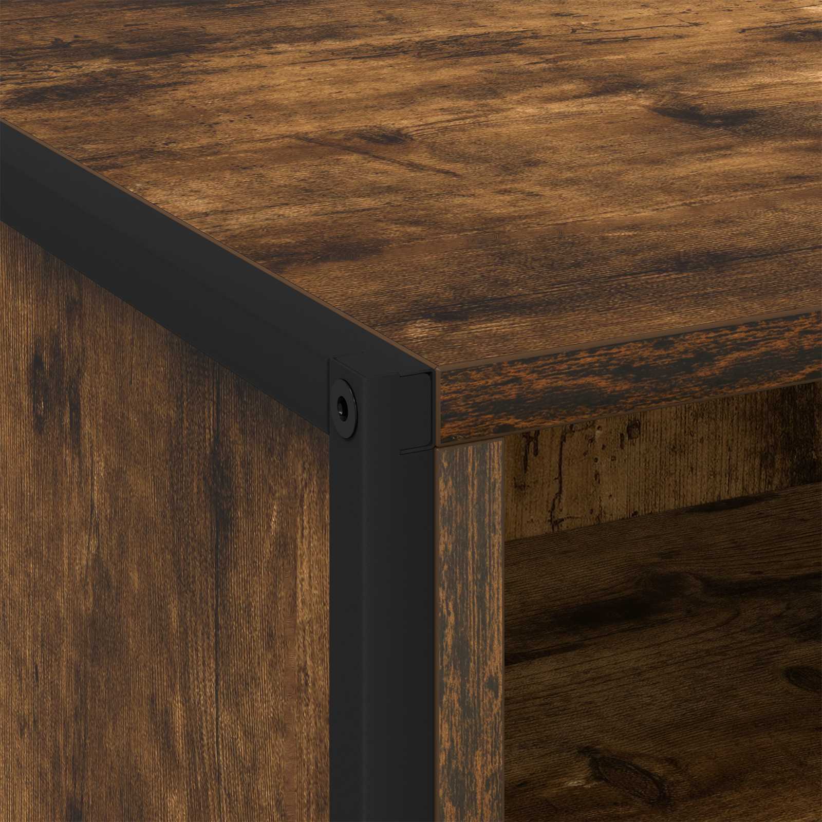 Bedside Table Smoke Oak 50 x 39.5 x 50 cm Engineered Wood