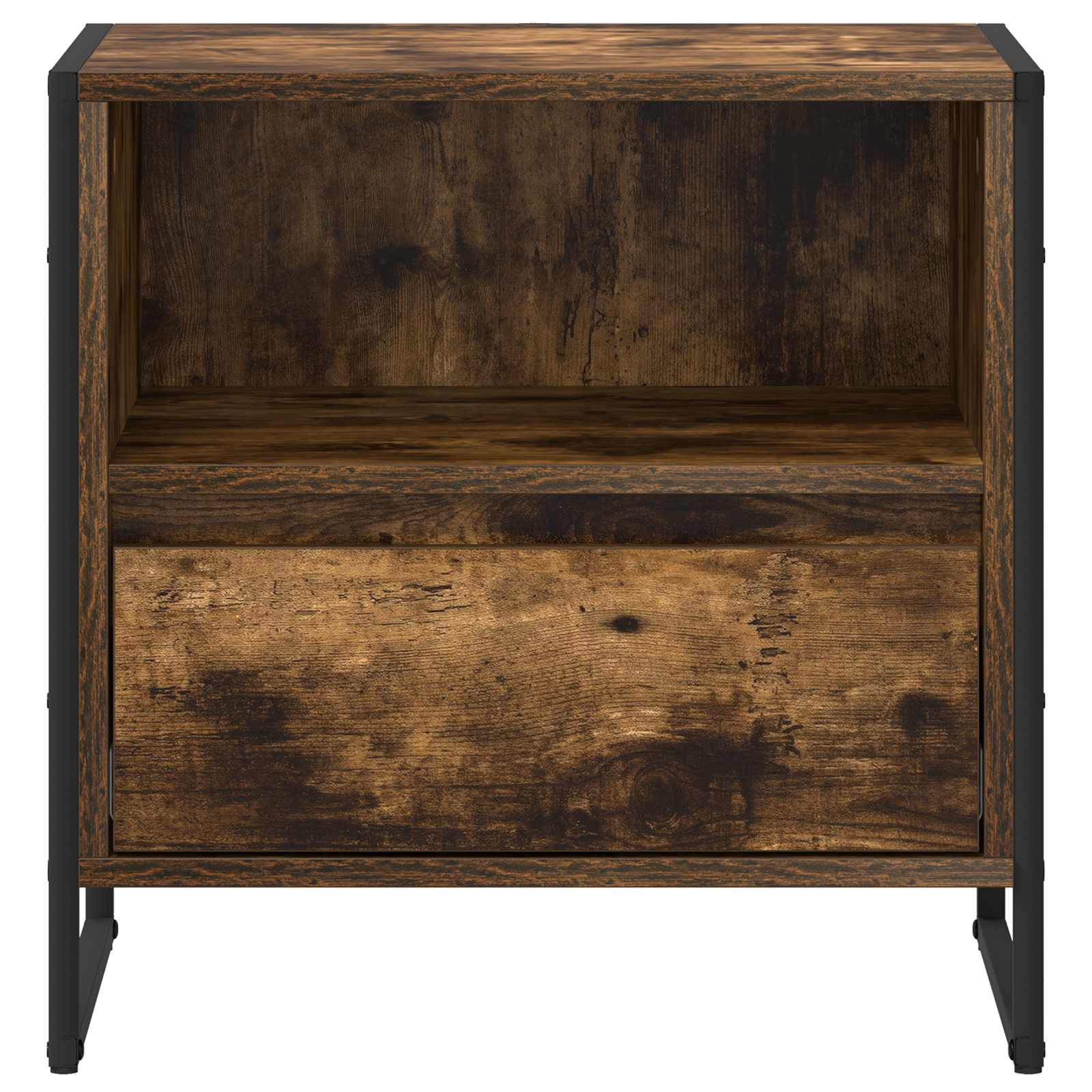 Bedside Table 2 pcs Smoke Oak 50 x 39.5 x 50 cm Engineered Wood