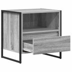 Bedside Table Grey Sonoma 50 x 39.5 x 50 cm Engineered Wood