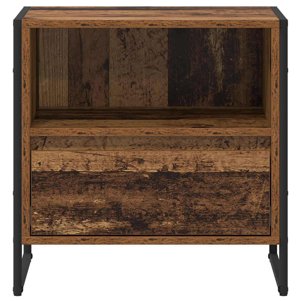 Bedside Table 2 pcs Old Wood 50 x 39.5 x 50 cm Engineered Wood