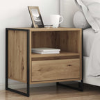 Bedside Table Artisian Oak 50 x 39.5 x 50 cm Engineered Wood