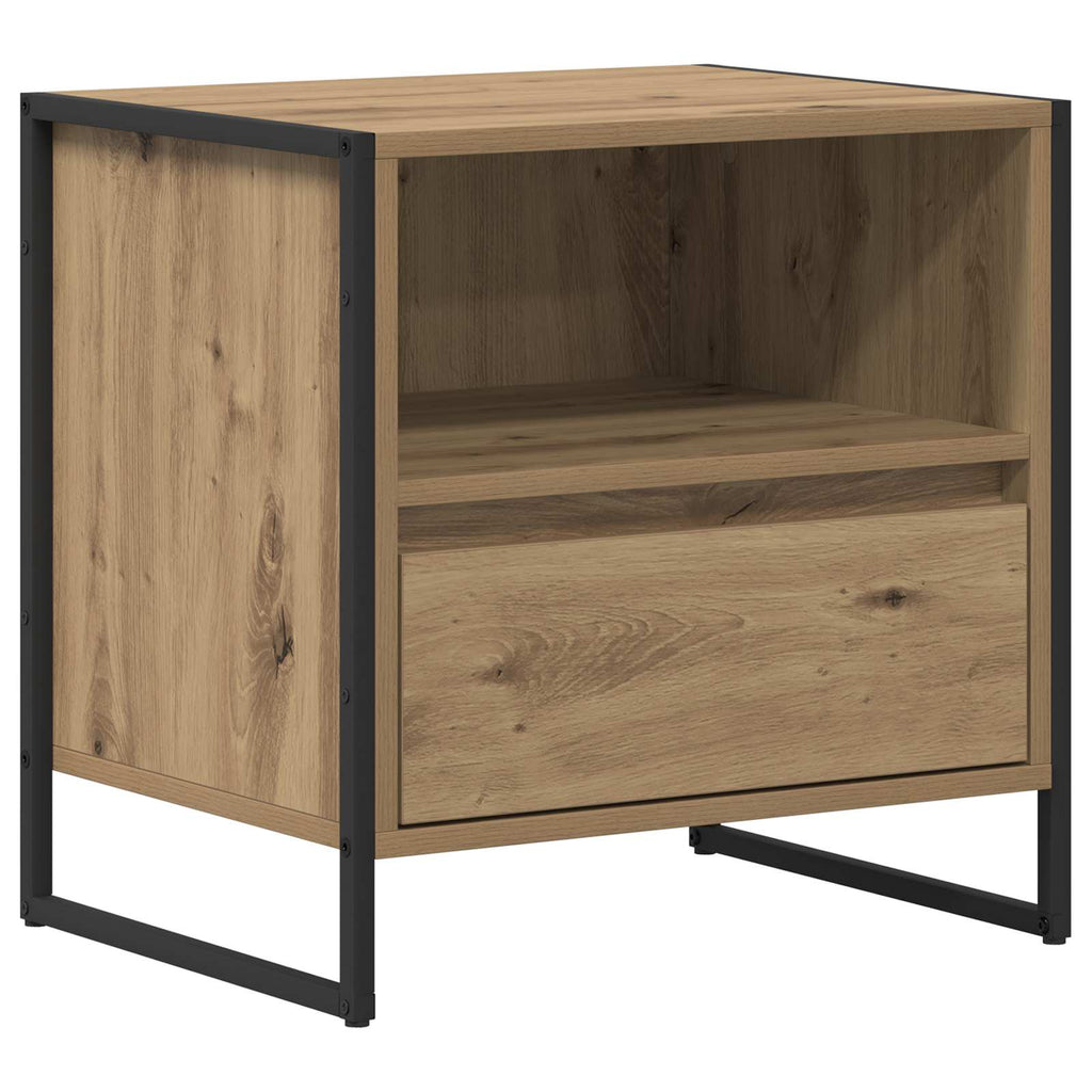 Bedside Table with Drawer 2 pcs Artisian Oak 50 x 39.5 x 50 cm