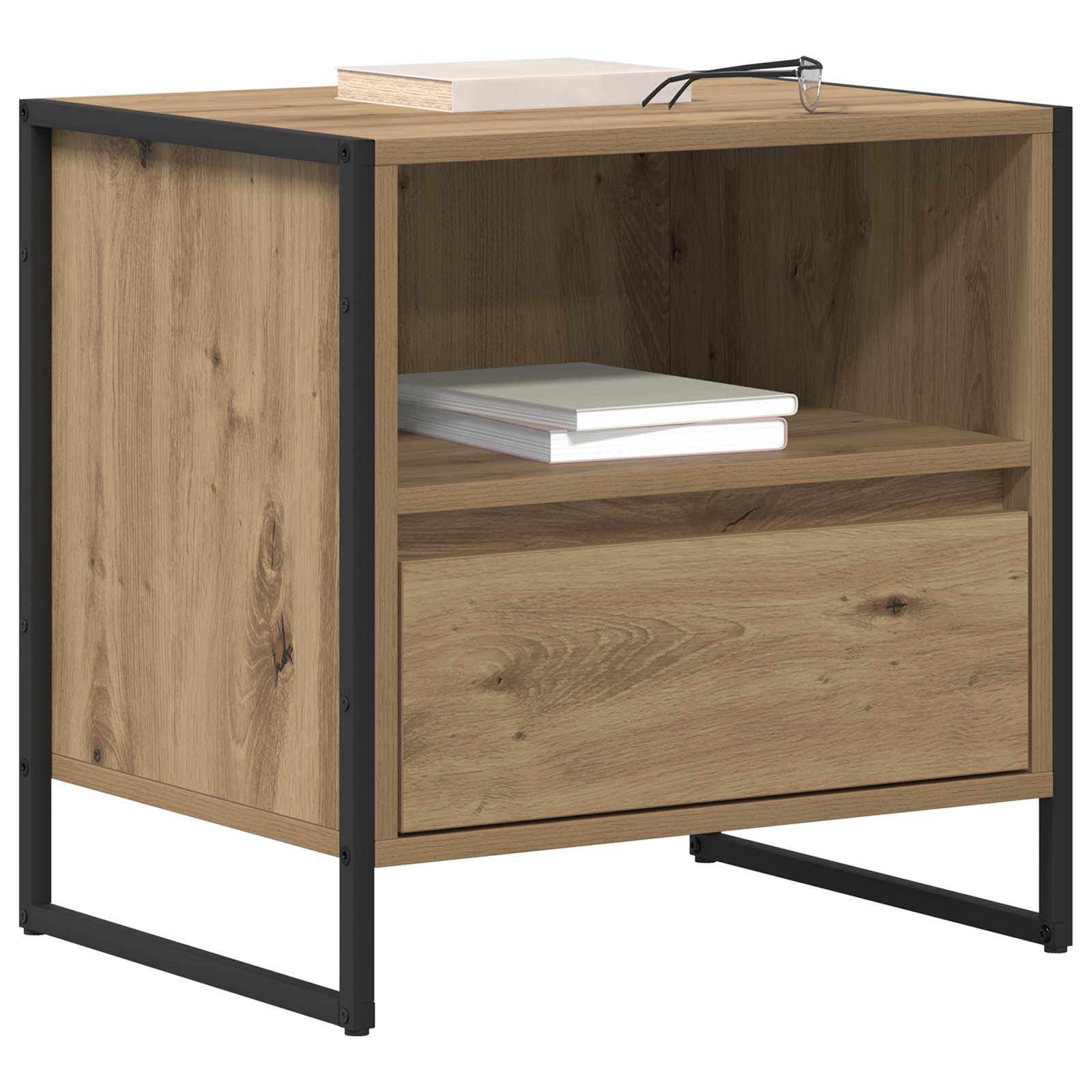 Bedside Table with Drawer 2 pcs Artisian Oak 50 x 39.5 x 50 cm