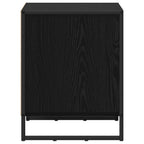 Bedside Table Black Oak 50 x 39.5 x 50 cm Engineered Wood