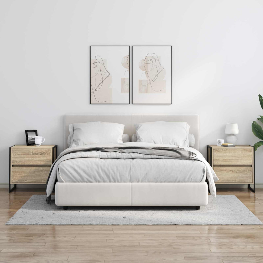 Bedside Table 2 pcs Sonoma 50 x 39.5 x 50 cm Engineered Wood