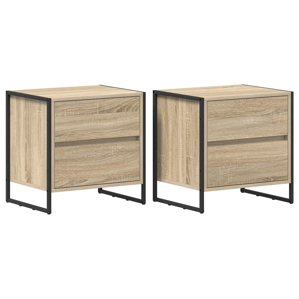 Bedside Table 2 pcs Sonoma 50 x 39.5 x 50 cm Engineered Wood