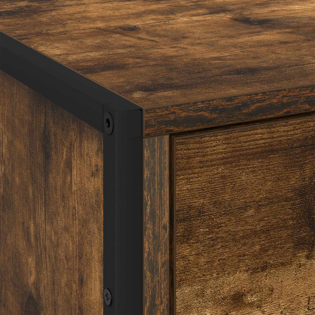 Bedside Table Smoke Oak 50 x 39.5 x 50 cm Engineered Wood