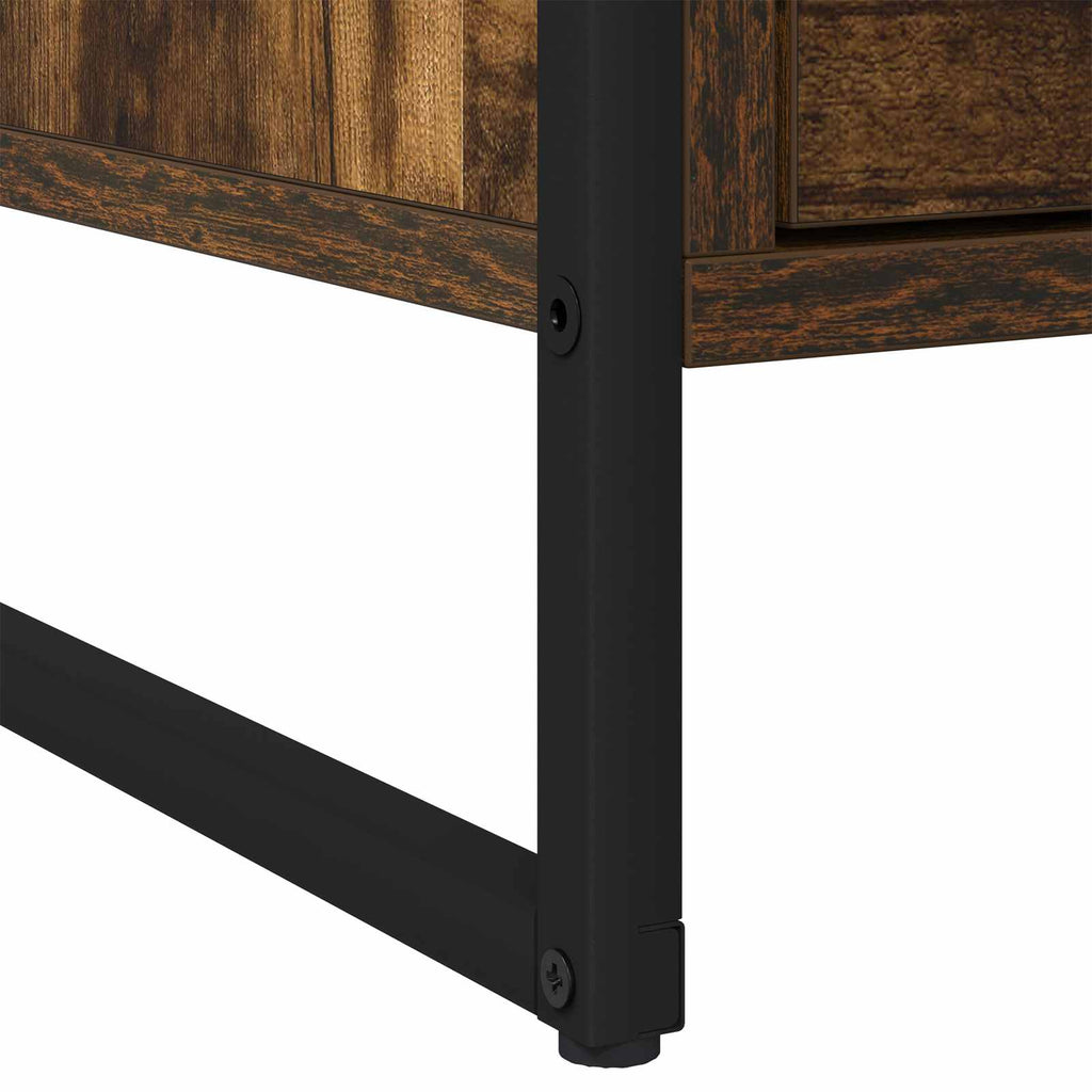 Bedside Table Smoke Oak 50 x 39.5 x 50 cm Engineered Wood