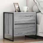 Bedside Table Grey Sonoma 50 x 39.5 x 50 cm Engineered Wood