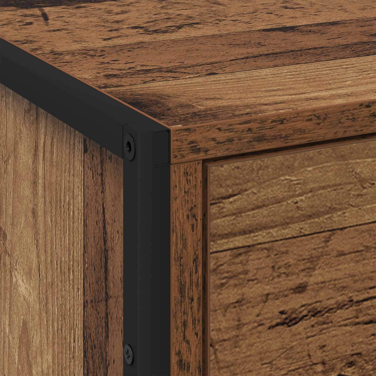 Bedside Table Old Wood 50 x 39.5 x 50 cm Engineered Wood