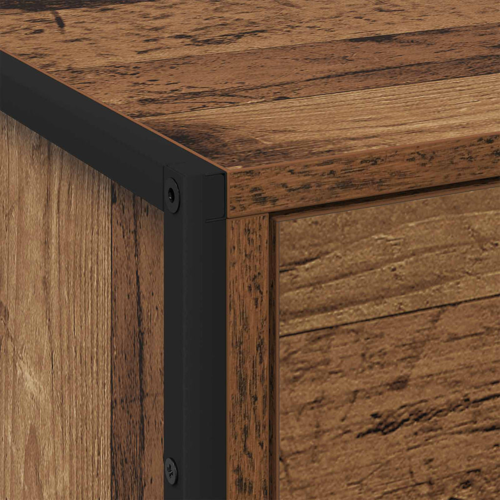 Bedside Table 2 pcs Old Wood 50 x 39.5 x 50 cm Engineered Wood