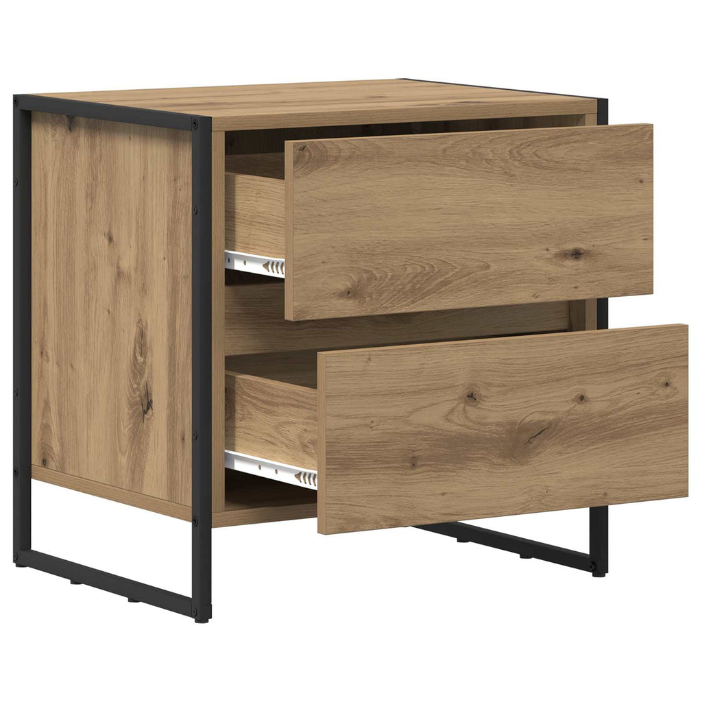 Bedside Table Artisian Oak 50 x 39.5 x 50 cm Engineered Wood