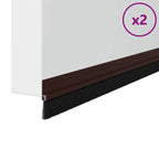 Self-adhesive Door Brush Seals 2 pcs Brown 100 cm