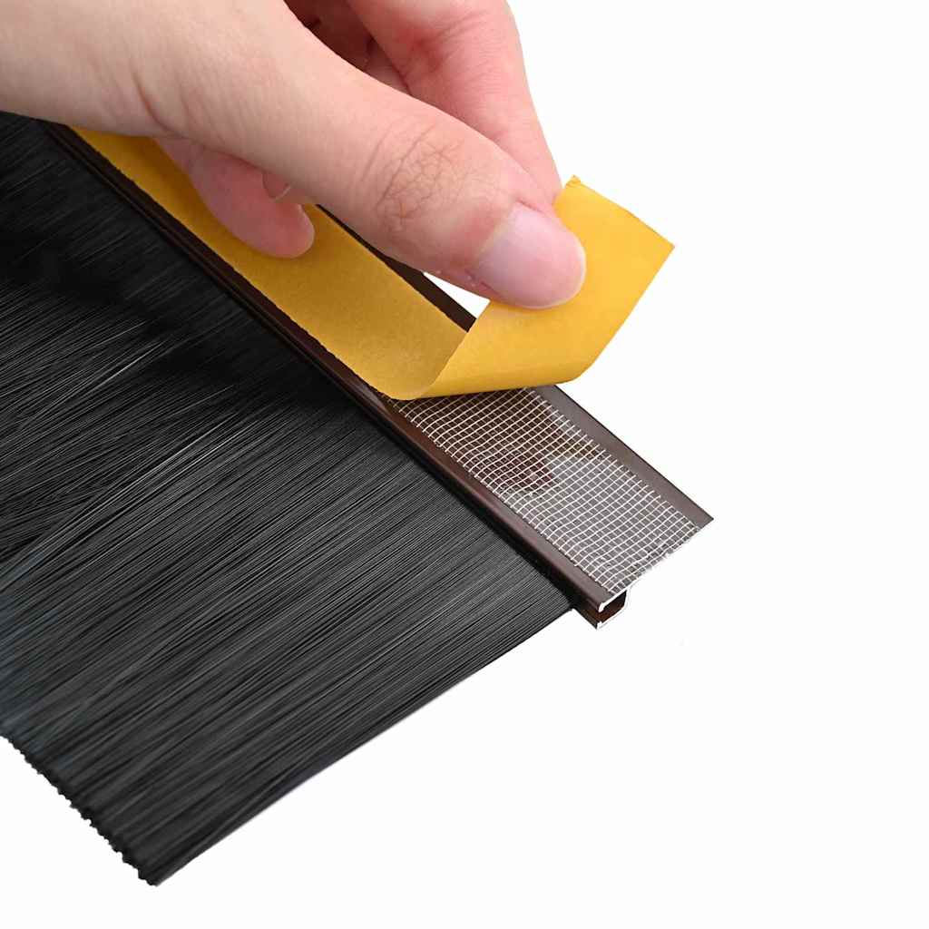 Self-adhesive Door Brush Seals 2 pcs Brown 100 cm