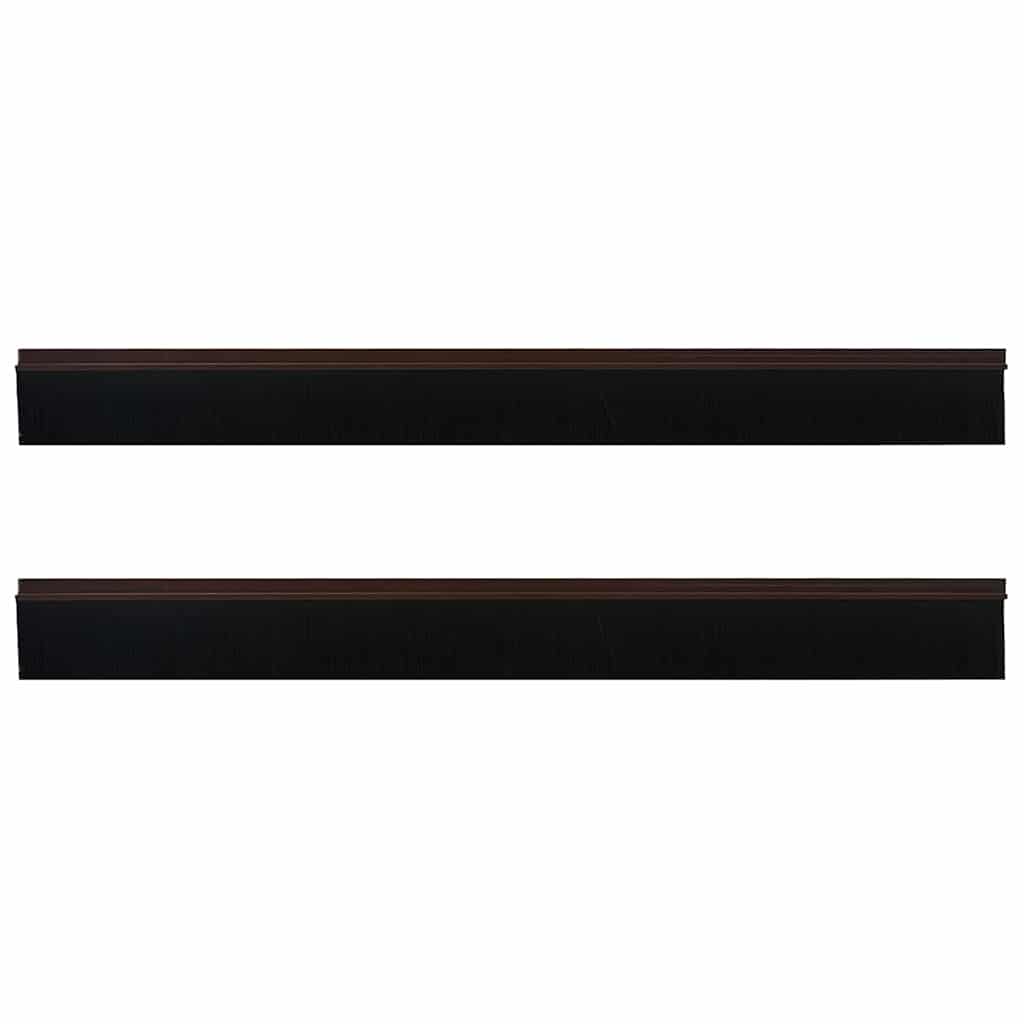 Self-adhesive Door Brush Seals 2 pcs Brown 100 cm