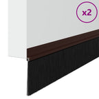 Self-adhesive Door Brush Seals 2 pcs Brown 100 cm
