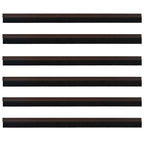 Self-adhesive Door Brush Seals 6 pcs Brown 100 cm
