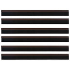 Self-adhesive Door Brush Seals 6 pcs Brown 100 cm