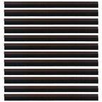 Self-adhesive Door Brush Seals 12 pcs Brown 100 cm