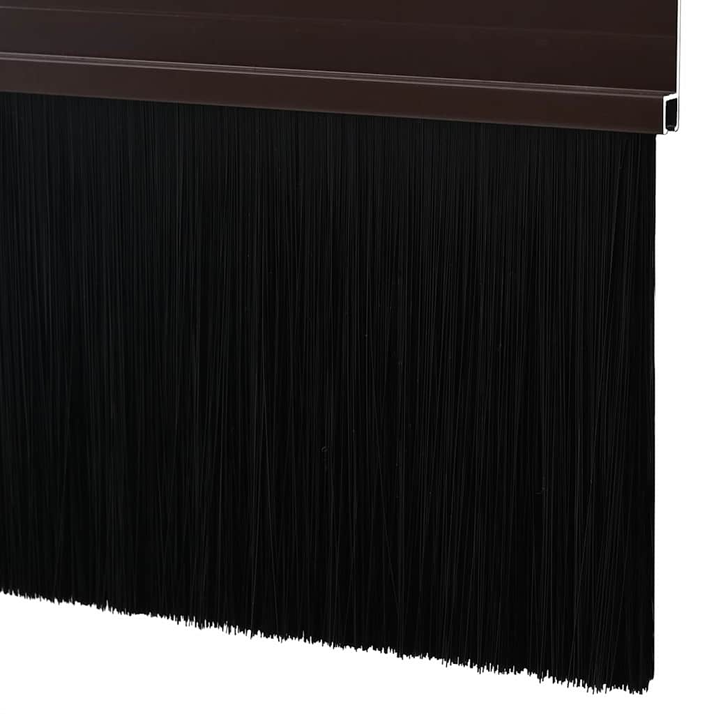 Self-adhesive Door Brush Seals 12 pcs Brown 100 cm