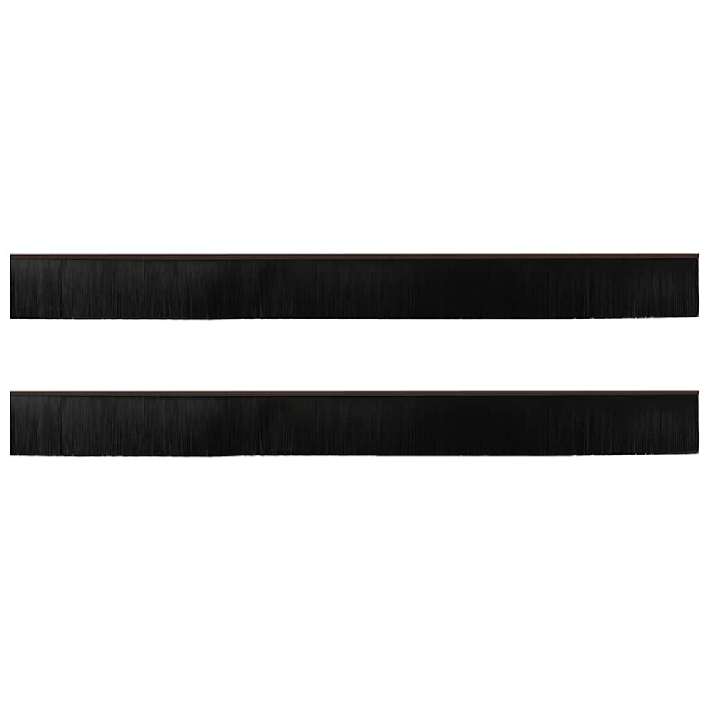 Self-adhesive Door Brush Seals 2 pcs Brown 100 cm