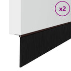 Self-adhesive Door Brush Seals 2 pcs Brown 100 cm