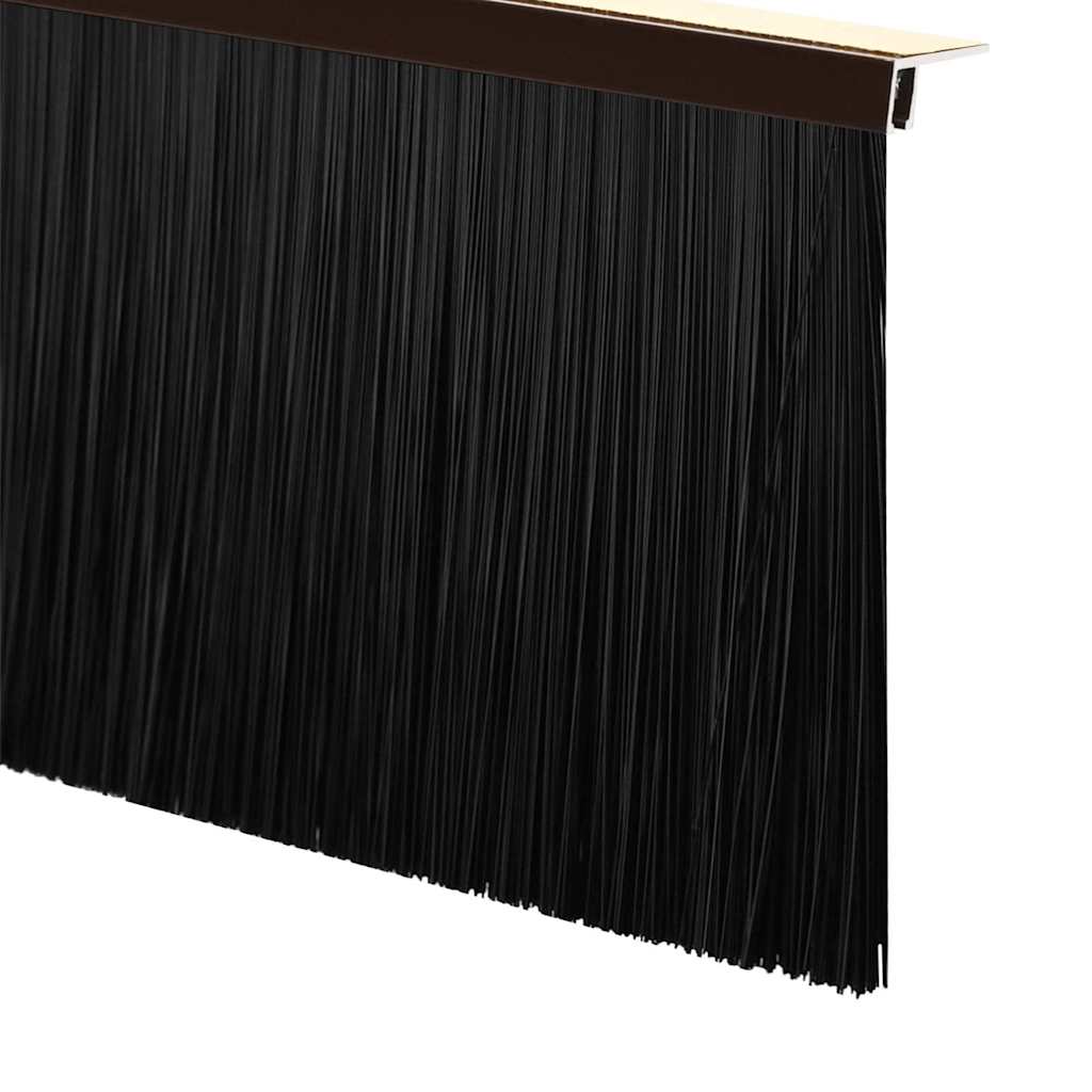 Self-adhesive Door Brush Seals 6 pcs Brown 100 cm