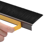 Self-adhesive Door Brush Seals 12 pcs Brown 100 cm