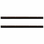 Screw-on Door Brush Seals 2 pcs Brown 100 cm Aluminium Alloy